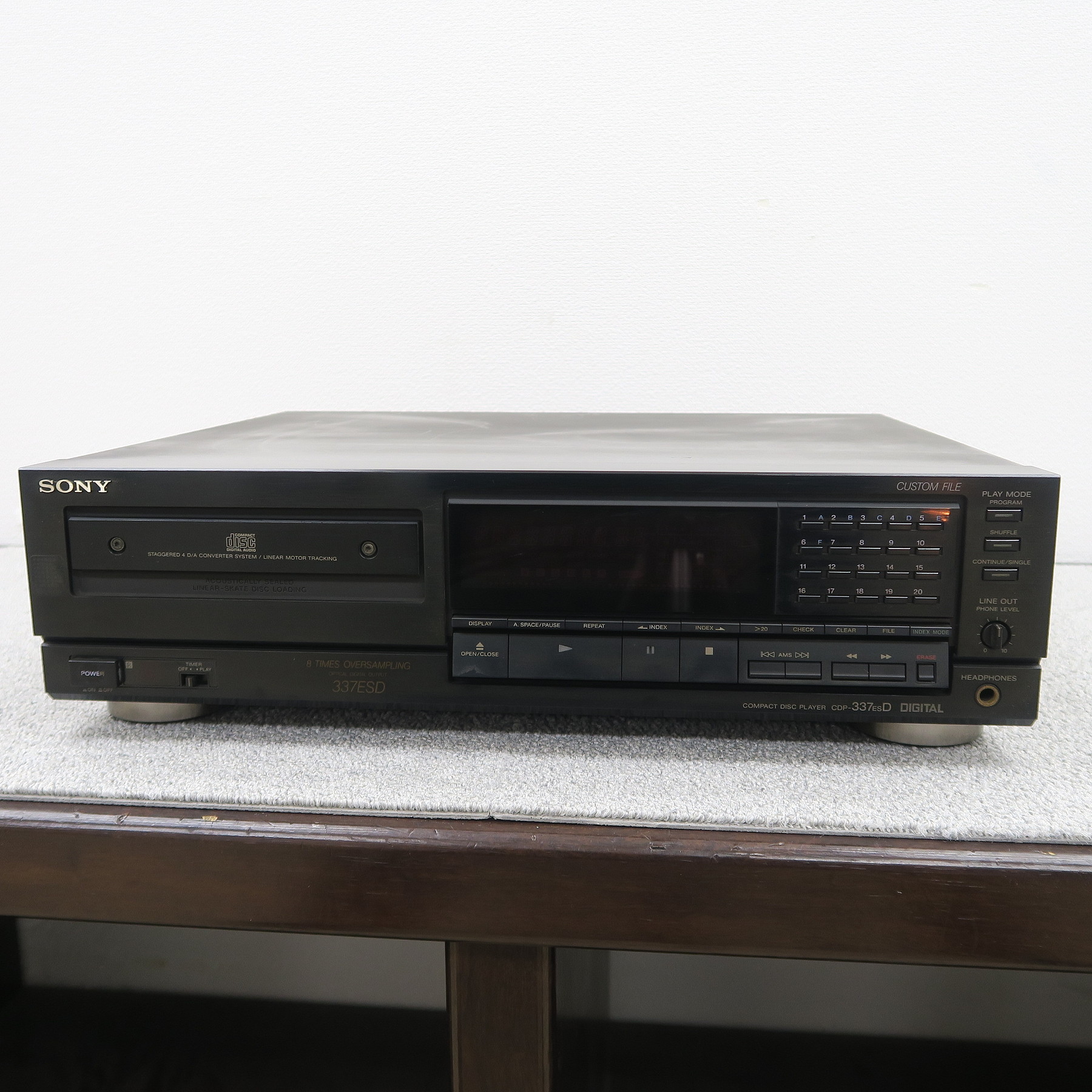 簡易動作確認済 リモコン付 SONY CDP-333ESJ CDプレーヤー CDデッキ