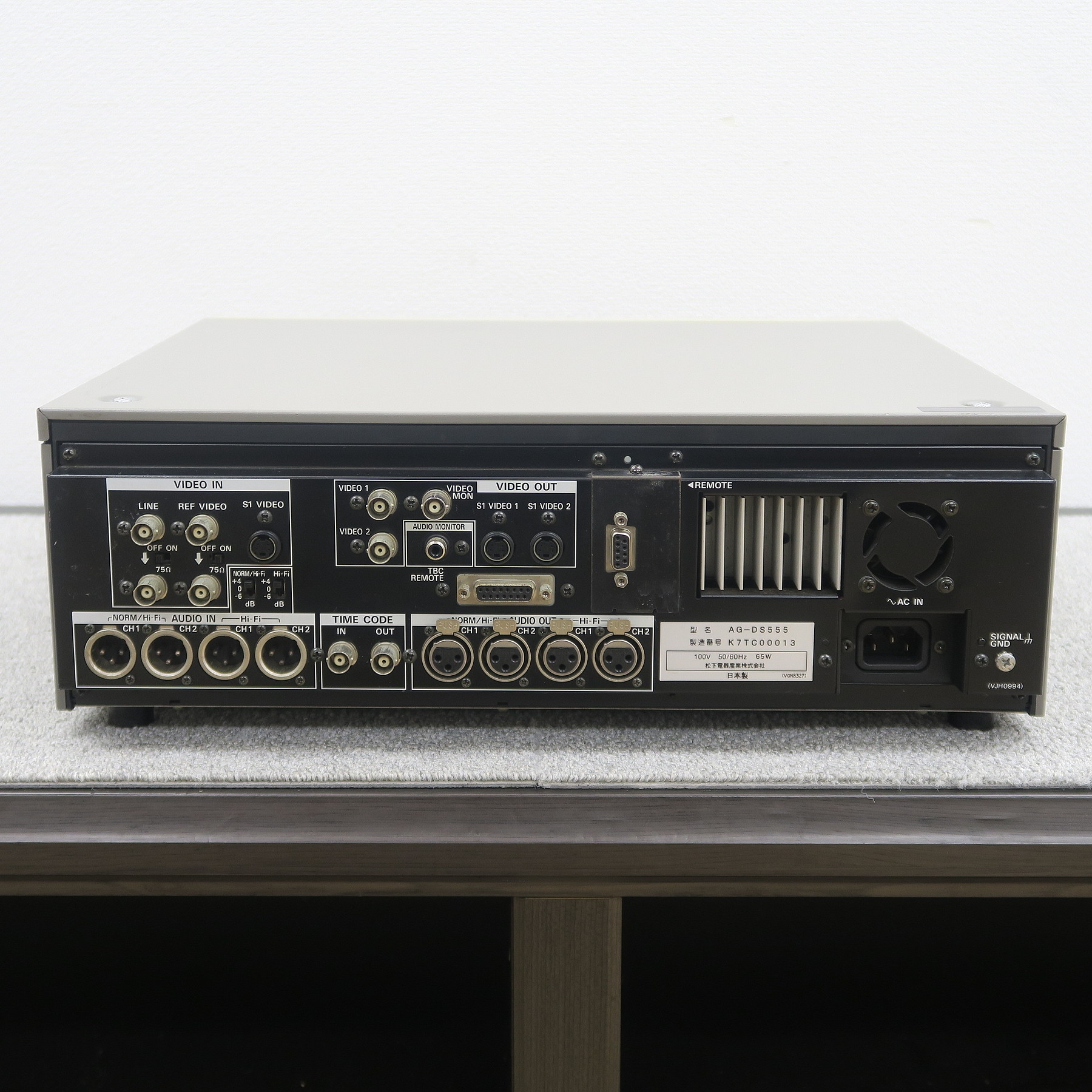 現状】パナソニック Panasonic AG-DS555 ビデオデッキ @52790