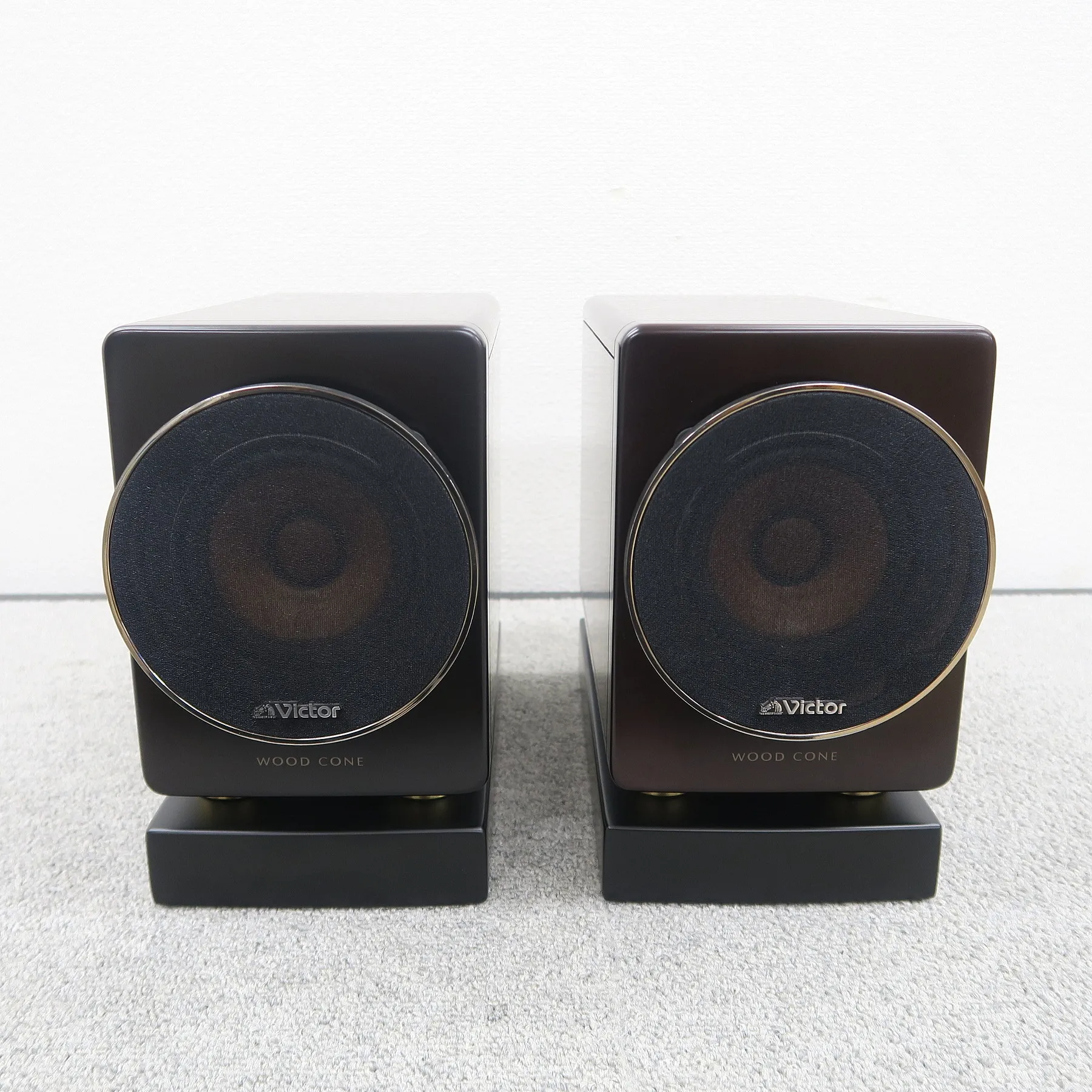 Victor ウッドコーンスピーカー SX-WD30 & 専用スタンド セット ビクター Victor SX-WD30 スピーカーペア 専用スタンド付き @53538