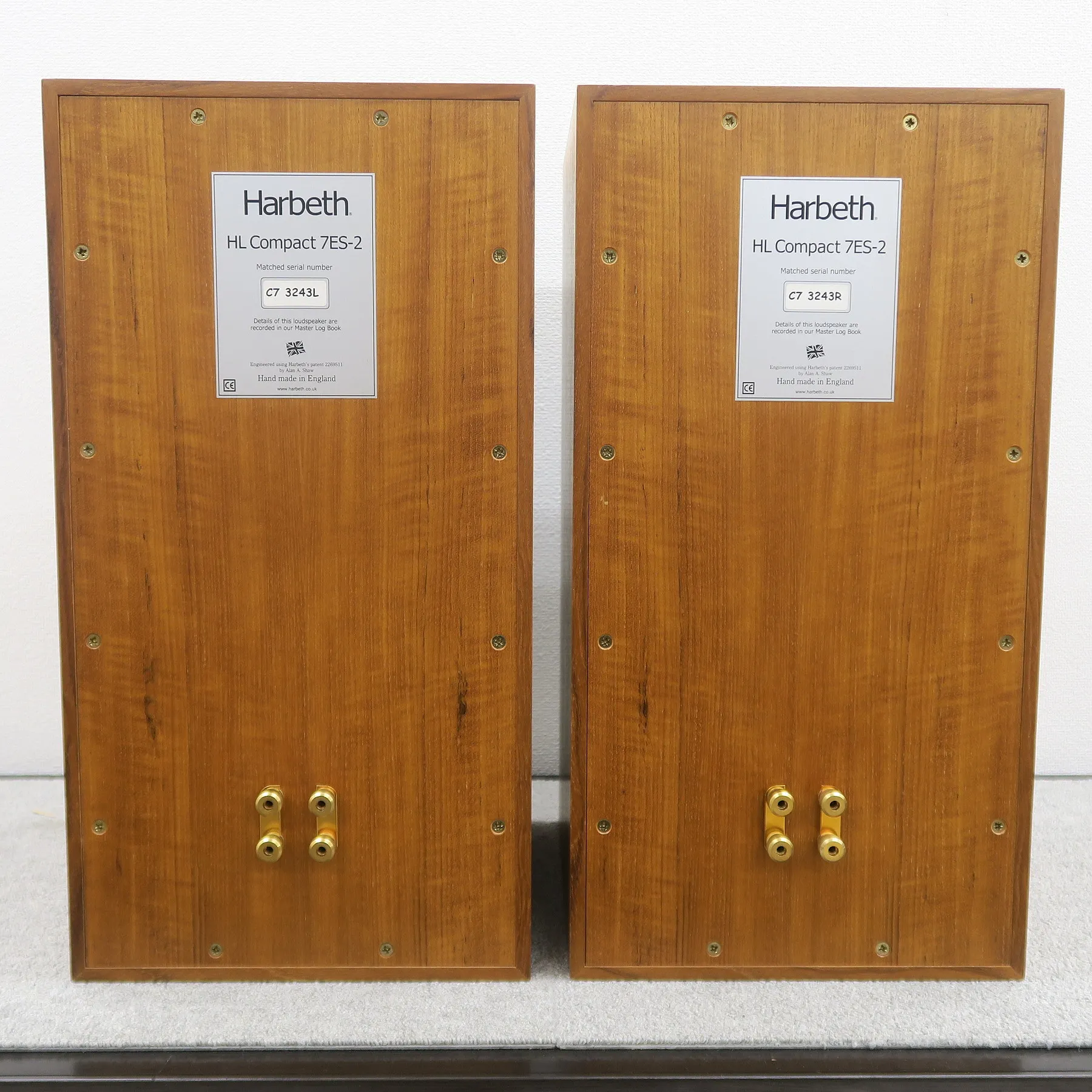 ハーベス HARBETH HL Compact 7ES-2 スピーカー ペア@53682｜中古
