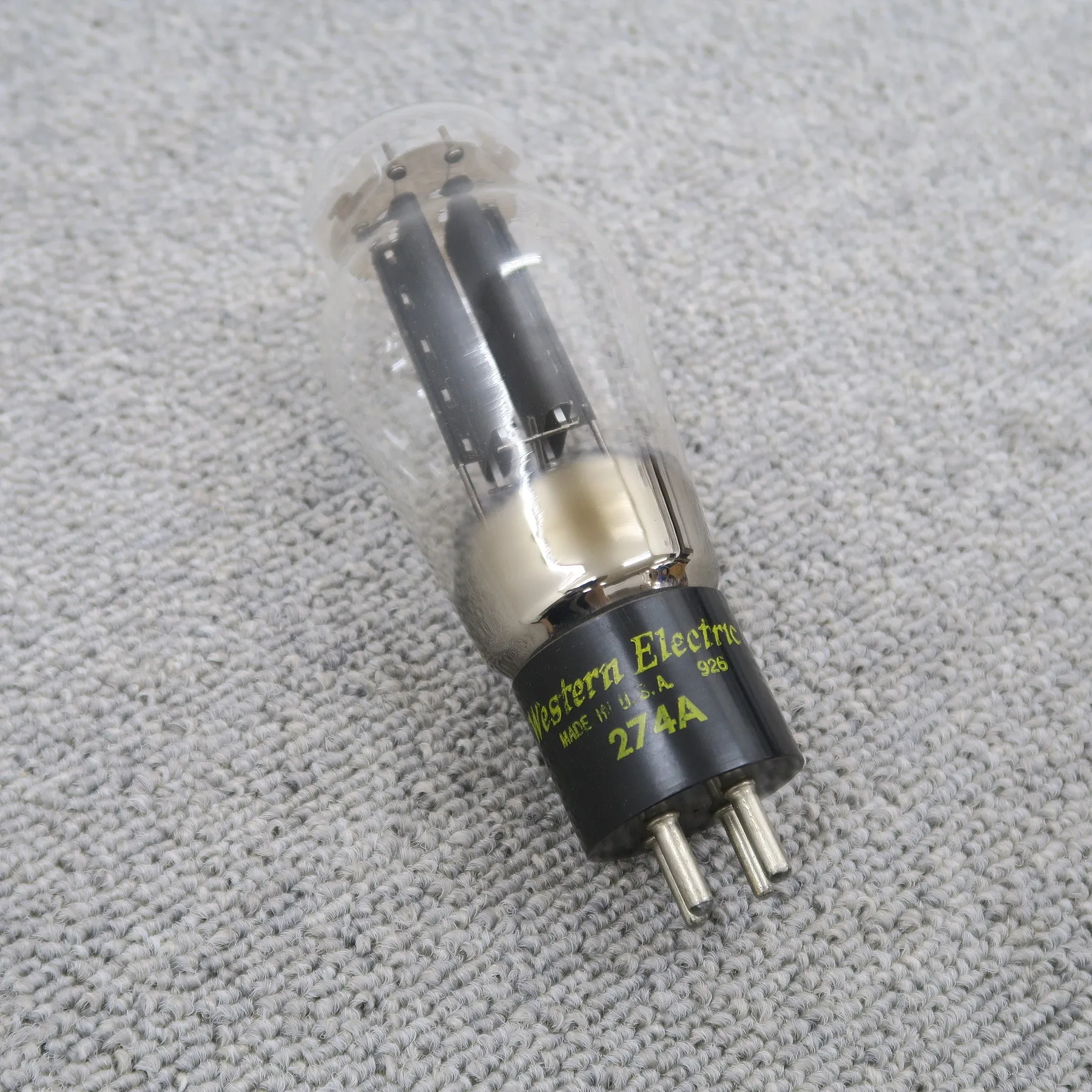 ウエスタンエレクトリック Western Electric 274A 黄色プリント 1本 真空管