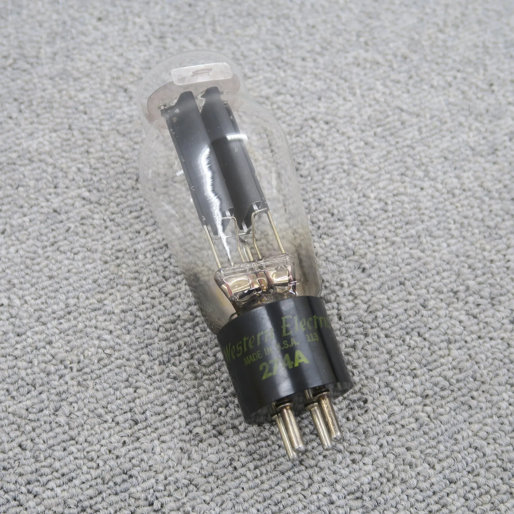 ウエスタンエレクトリック Western Electric 274A 黄色プリント 1本 真空管