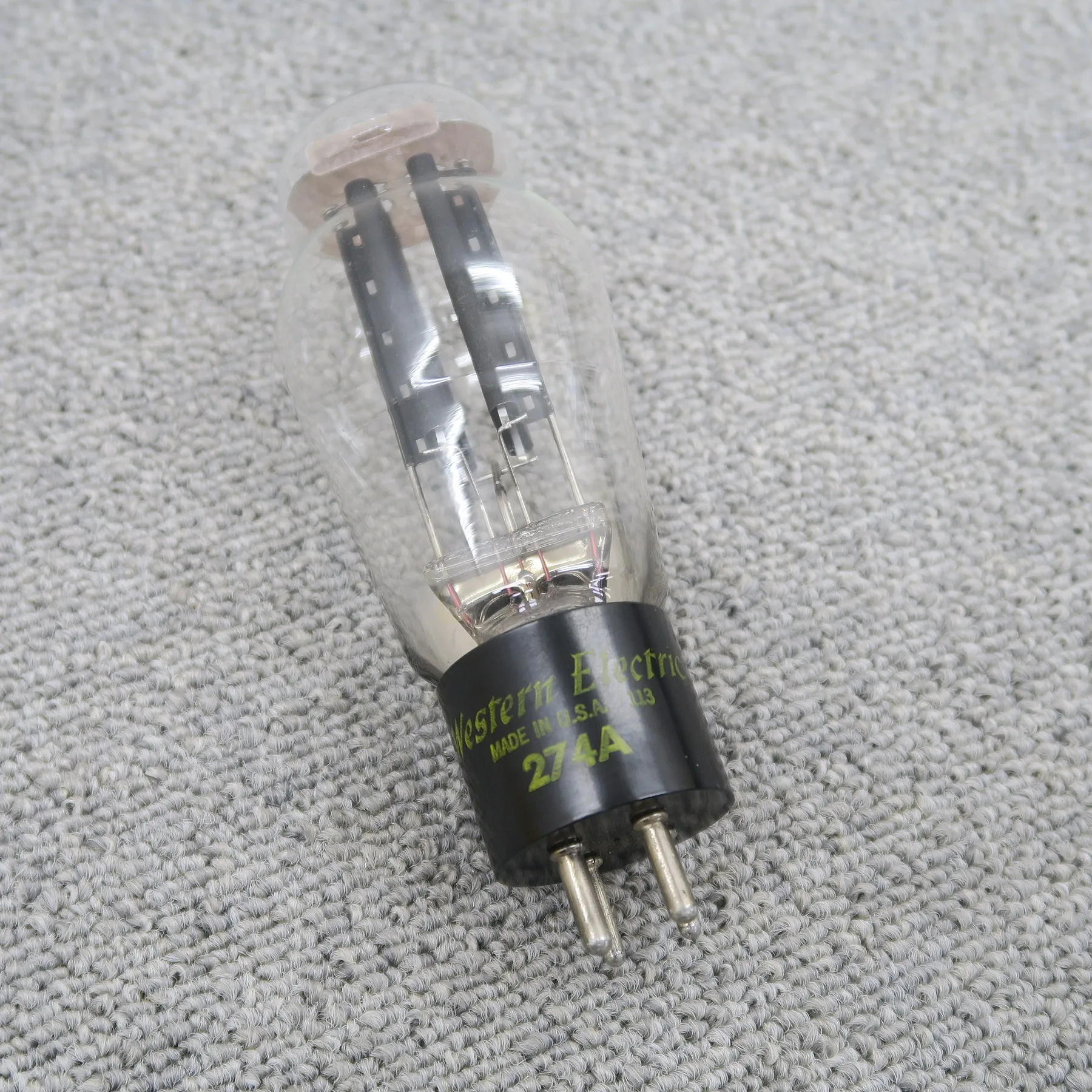 ウエスタンエレクトリック Western Electric 274A 黄色プリント 1本 真空管