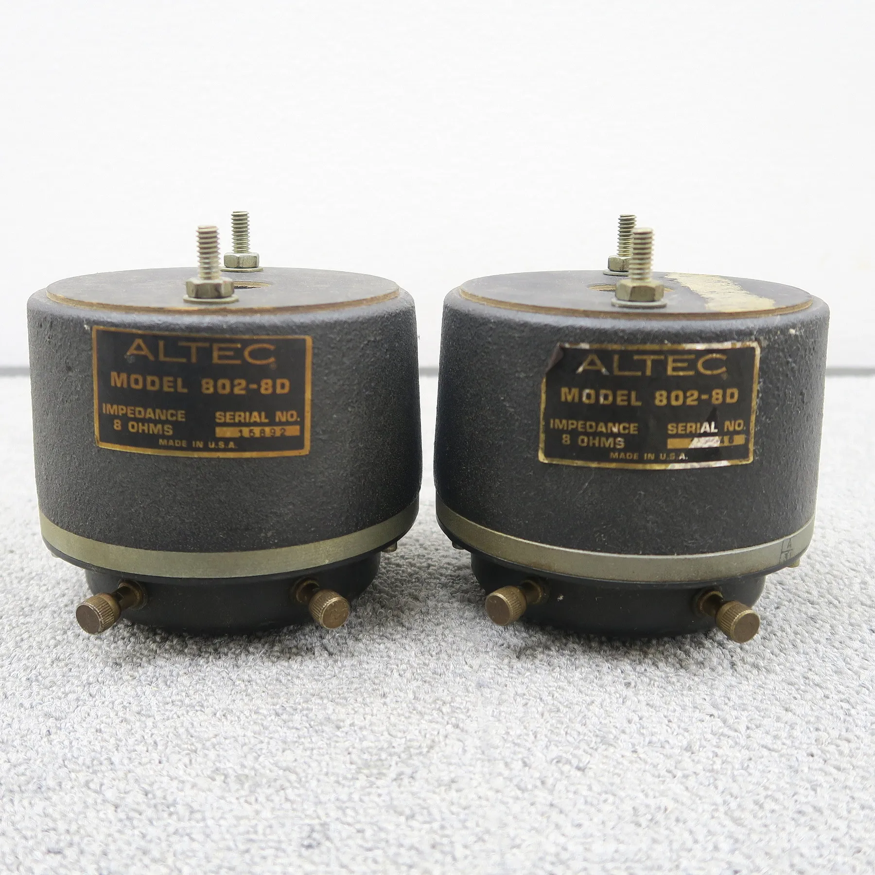 アルテック ALTEC 802-8D ドライバーペア @54264｜中古オーディオ販売