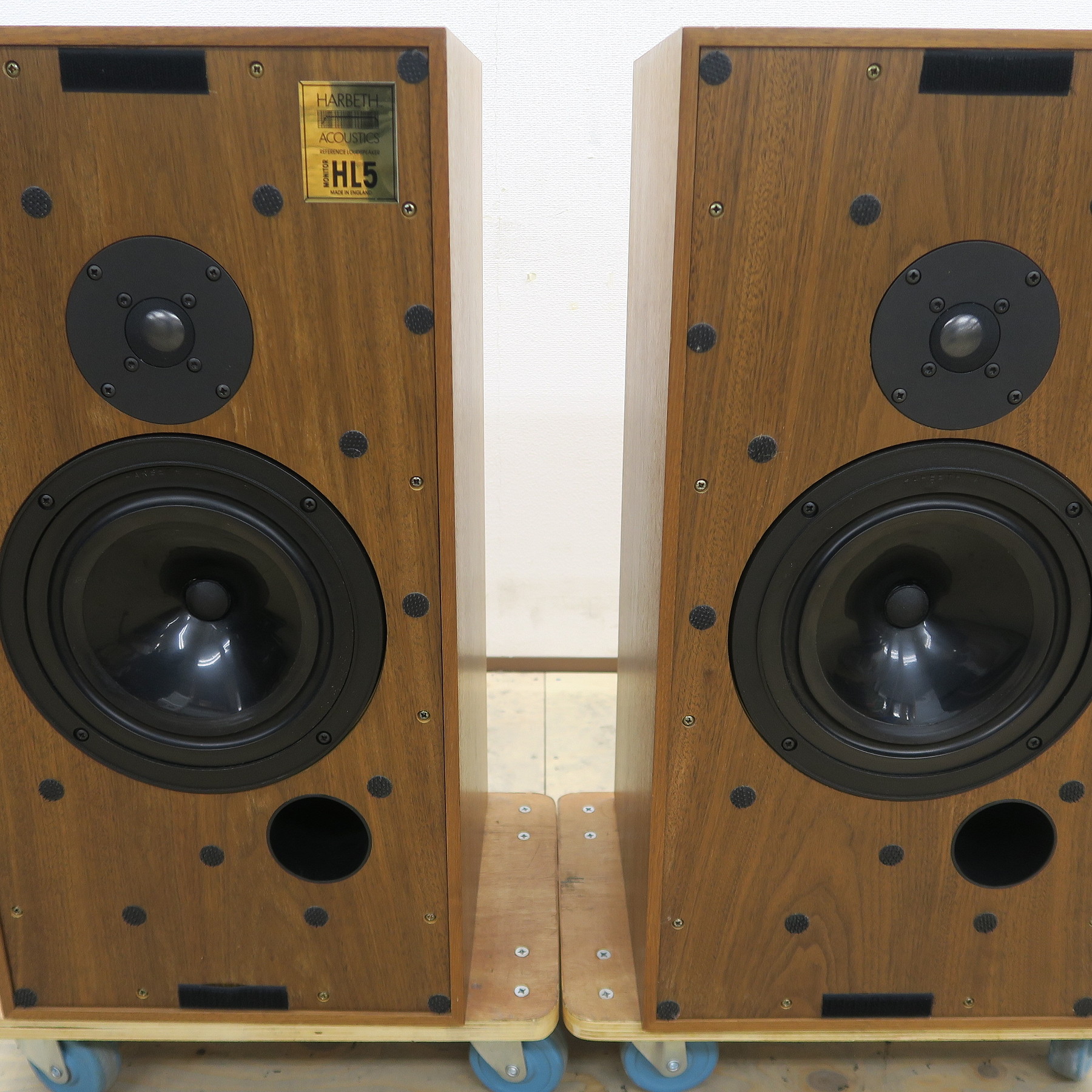 【ジャンク品:送料込み】HARBETH ハーベス HL5 スピーカー ハーベス スピーカー HL5 ペアセット スタンド付