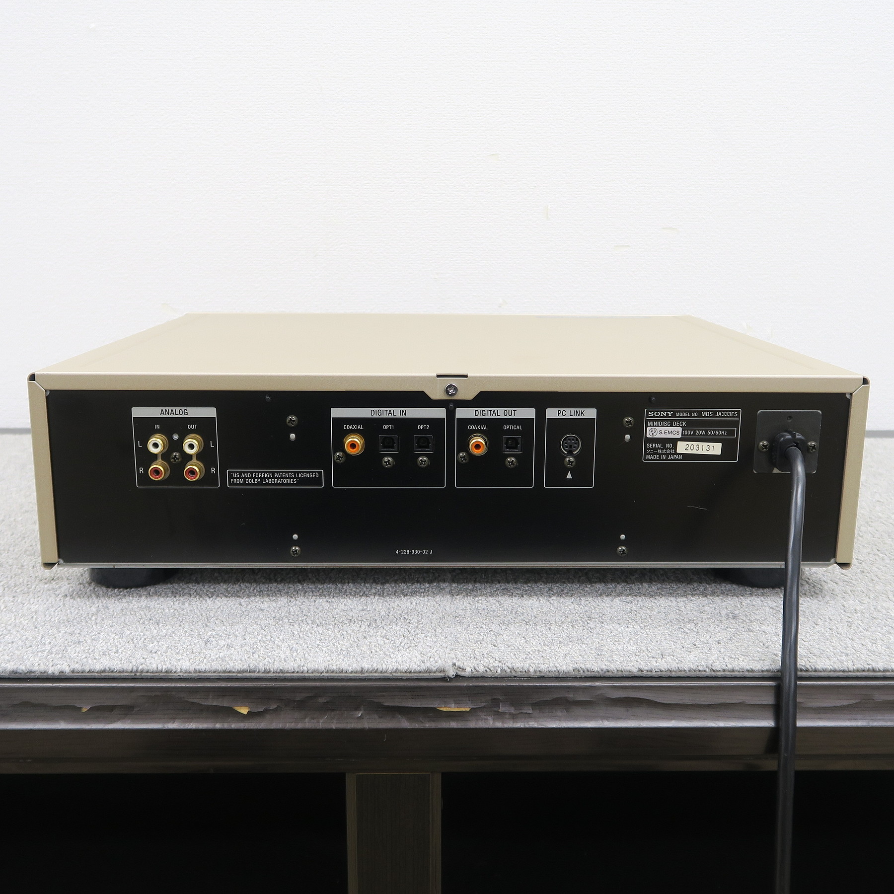 現状】SONY MDS-JA333ES MDデッキ ソニー @56252 / 中古オーディオ買取