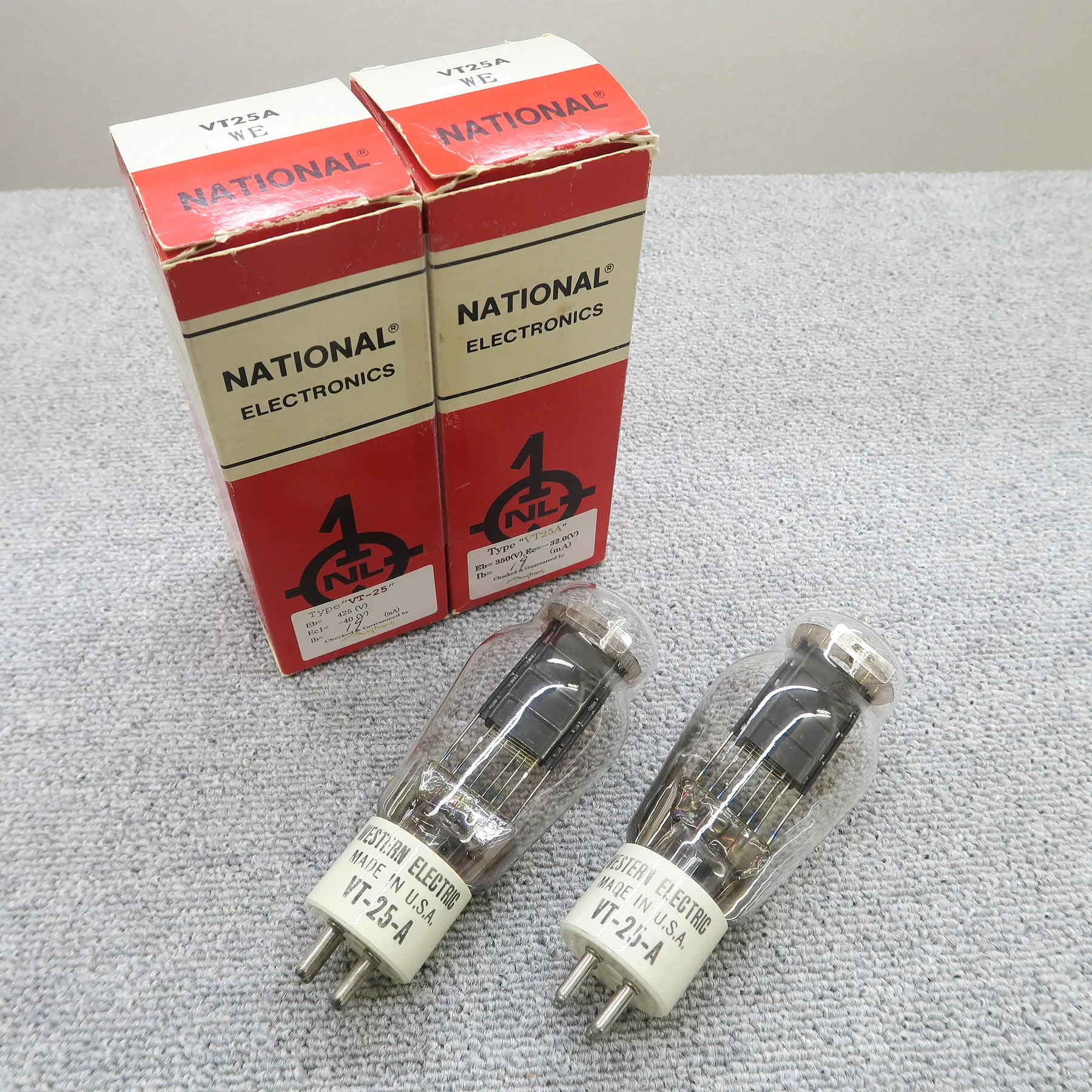Western Electric VT-25-A 真空管 2本 ウエスタンエレクトリック
