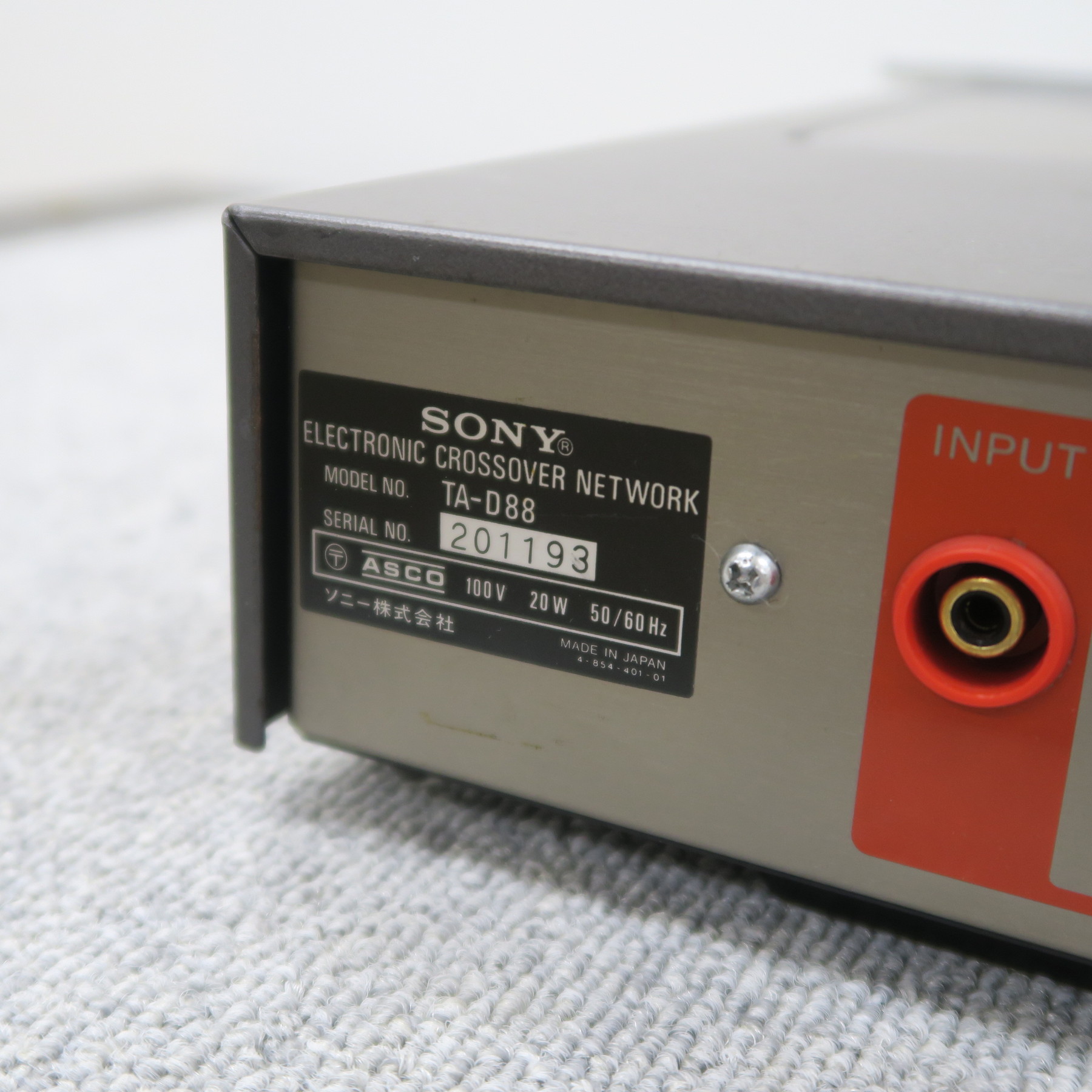稀少品！SONY TA-D88 クロスオーバーネットワーク チャンネルデバイダー SONY ソニー TA-D88 チャンネルデバイダー クロスオーバー