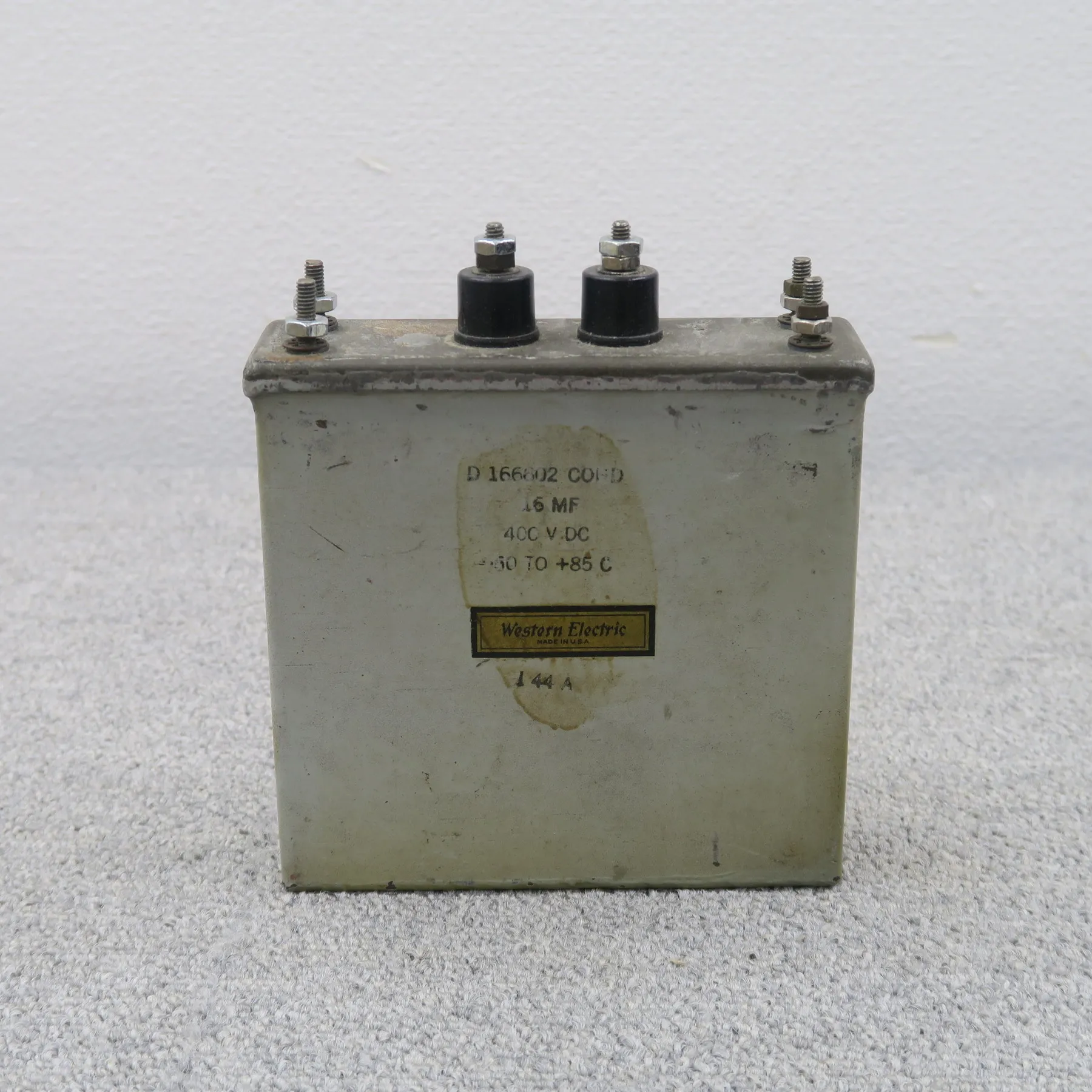 Western Electric D166602 16MF 400VDC コンデンサー ウエスタンエレクトリック