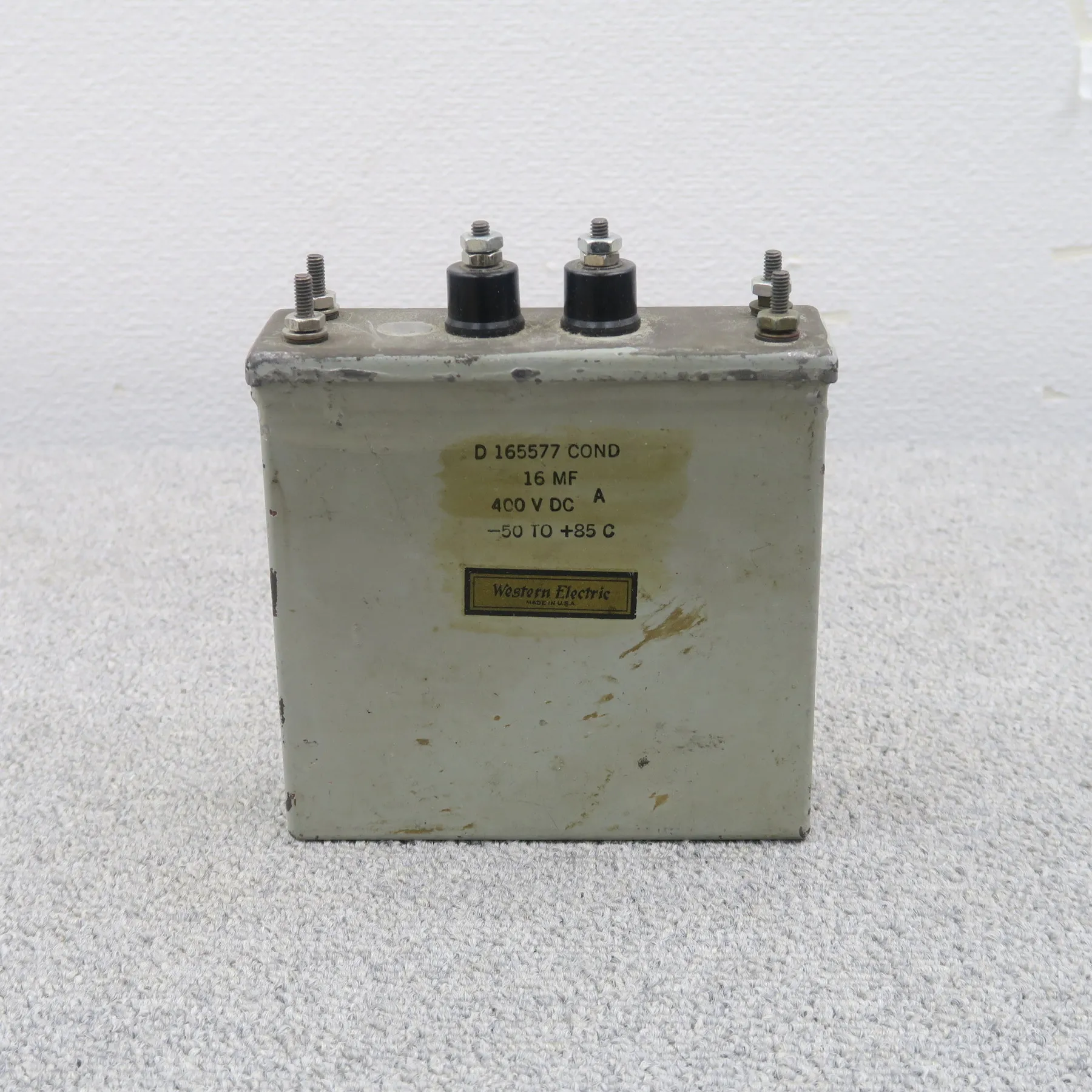 Western Electric D165577 16MF 400VDC コンデンサー ウエスタンエレクトリック