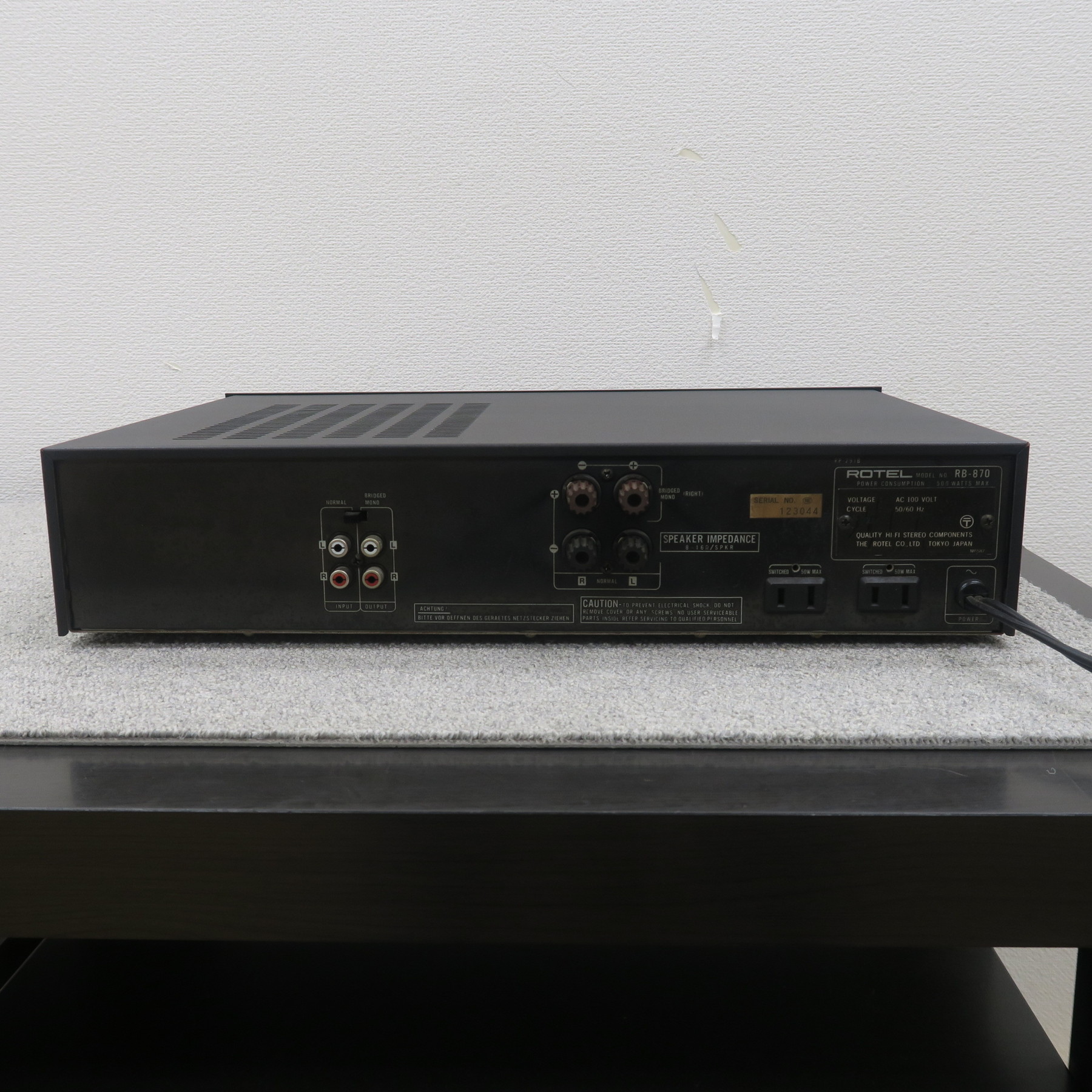 現状】ROTEL RB-870 パワーアンプ ローテル @60316｜中古オーディオ
