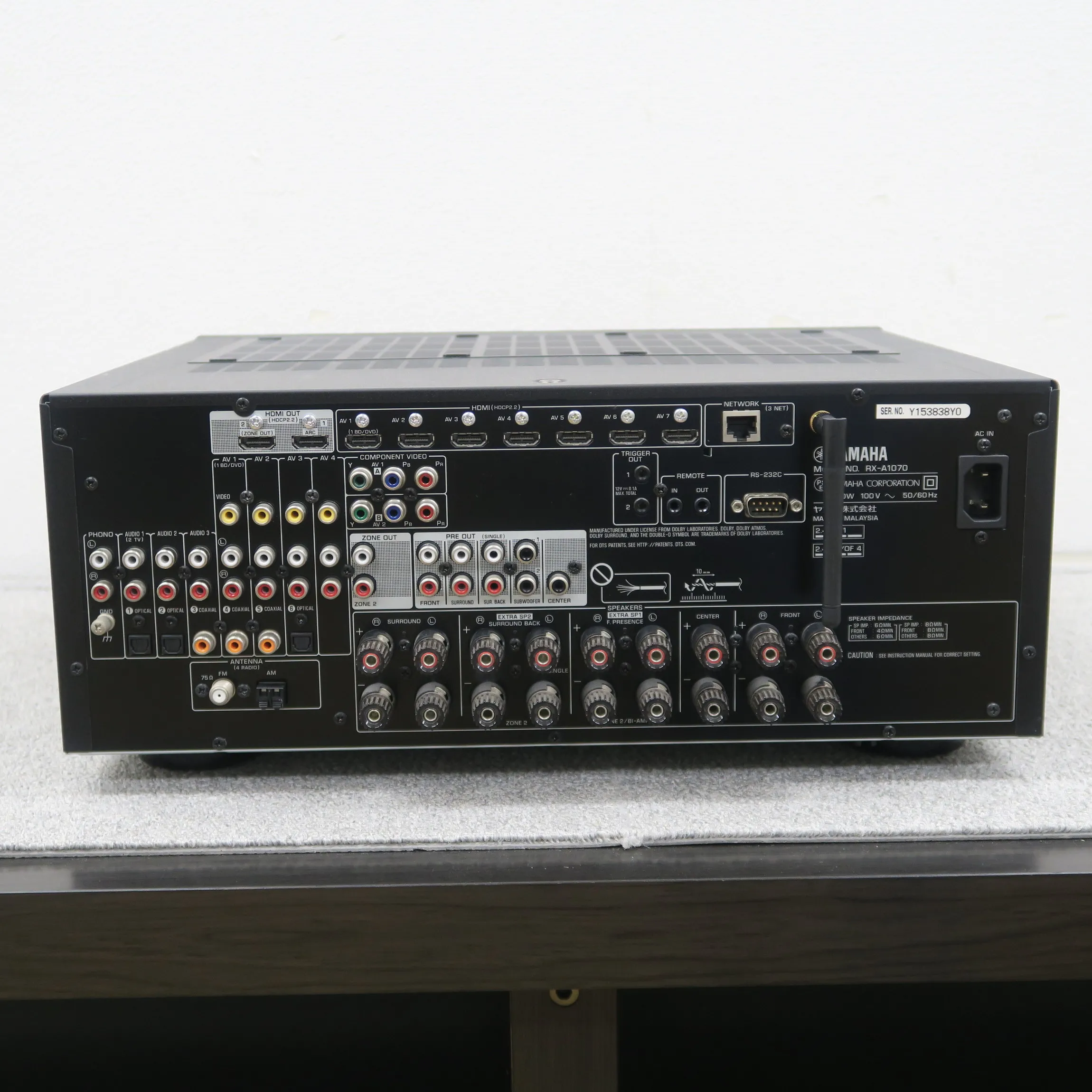 Bランク】YAMAHA RX-A1070 AVアンプ ヤマハ @60858｜中古オーディオ